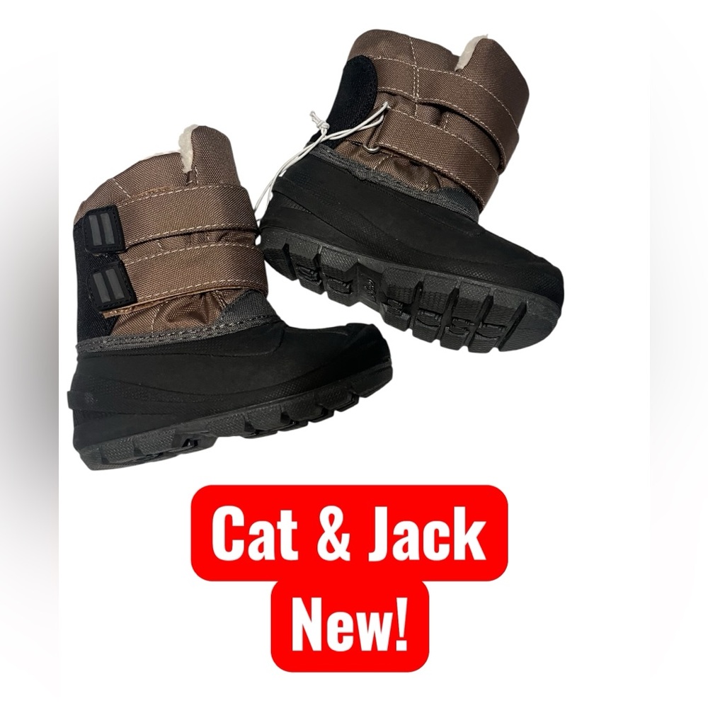 Cat & Jack Boys Snow Rain Winter Boots New 7 Free Ship